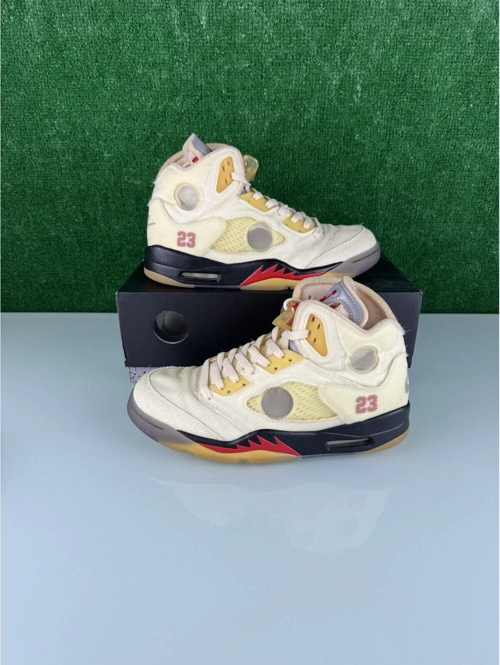 Size 10 - Jordan 5 SP x Off-White Mid Sail CLEAN!